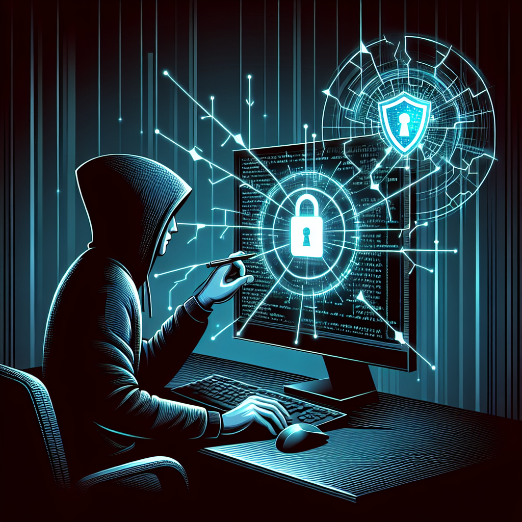 "Illustration of a hacker exploiting remote desktop vulnerabilities on a computer, showcasing cyber security risks and the importance of protection against unauthorized access."